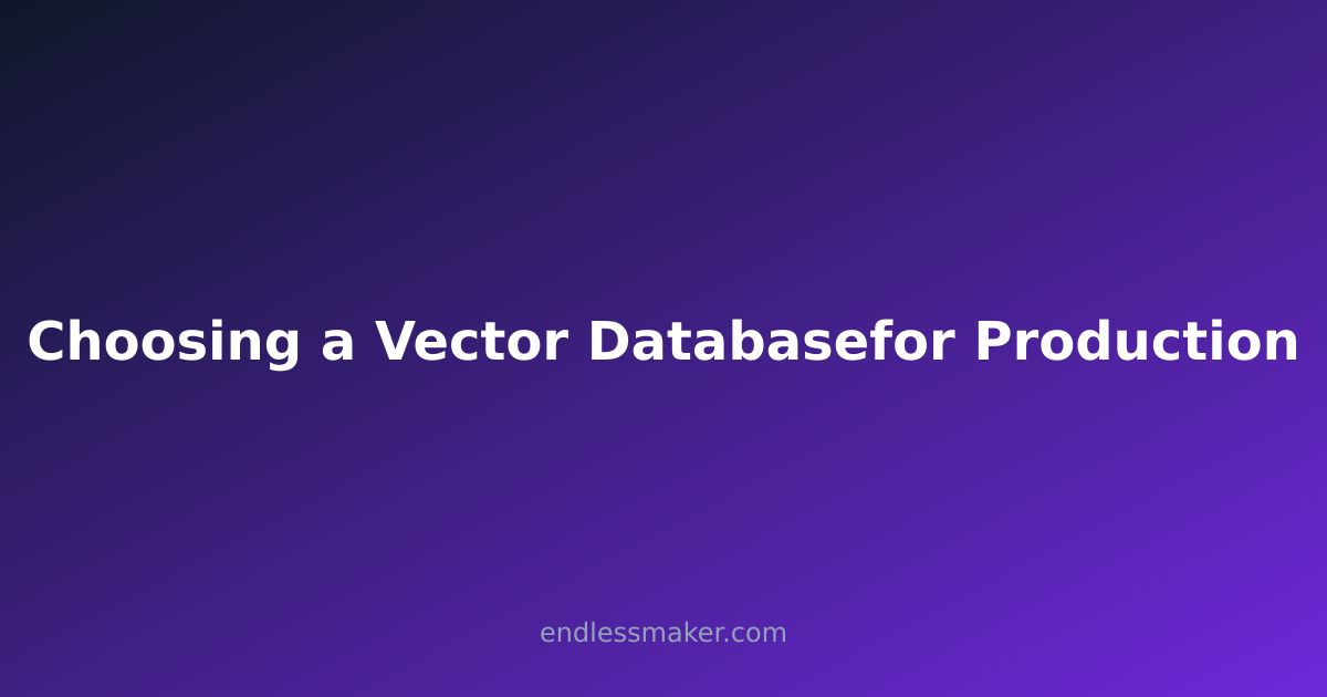 Comparison diagram of vector database architectures for production AI systems