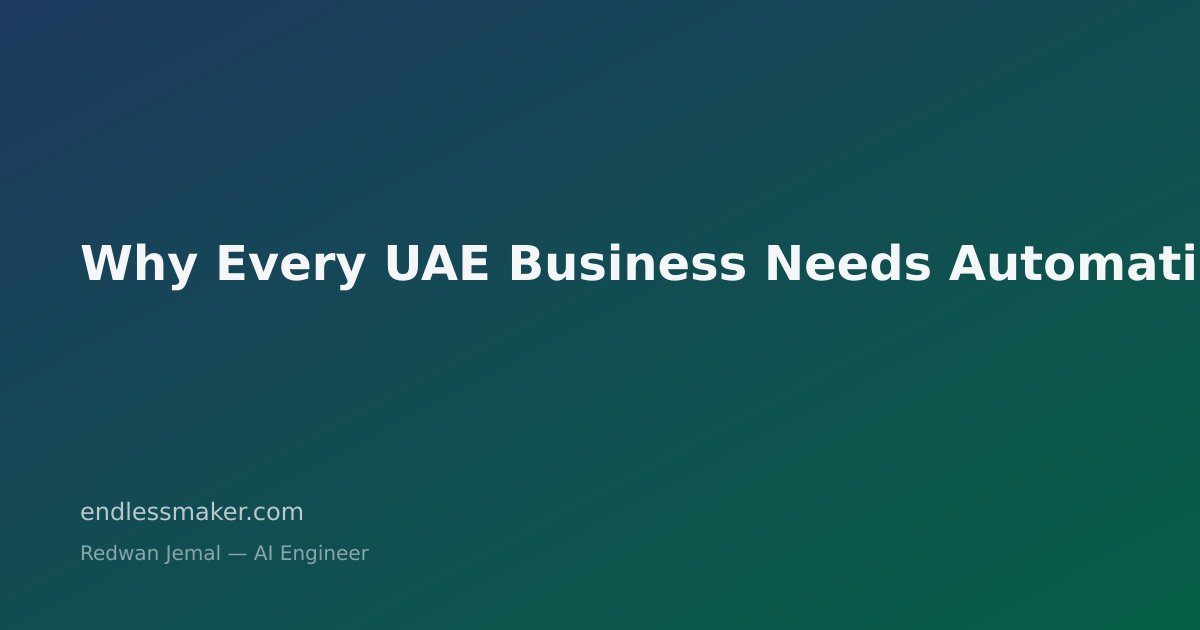 Dubai skyline with digital automation overlay